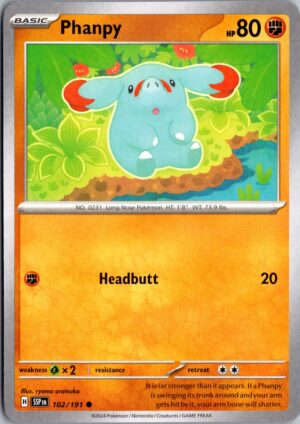 Phanpy Common SV08: Surging Sparks 102/191