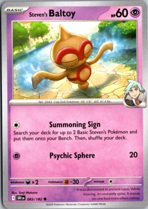 Steven's Baltoy Common SV10: Destined Rivals 083/182