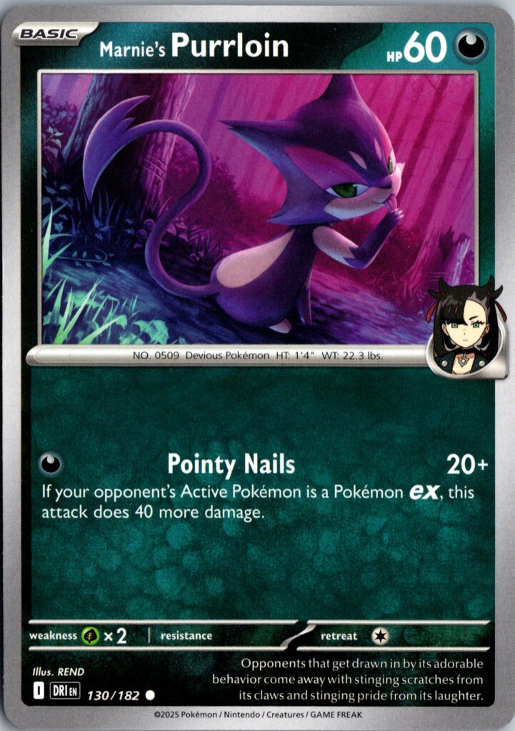 Marnie’s Purrloin Common SV10: Destined Rivals 130/182