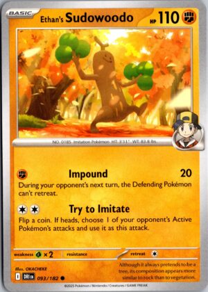 Ethan's Sudowoodo Common SV10: Destined Rivals 093/182