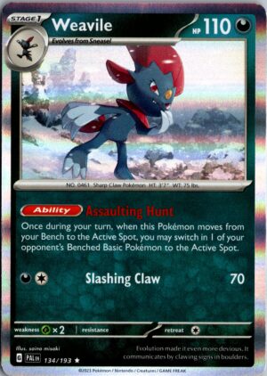 Weavile Rare SV02: Paldea Evolved 134/193