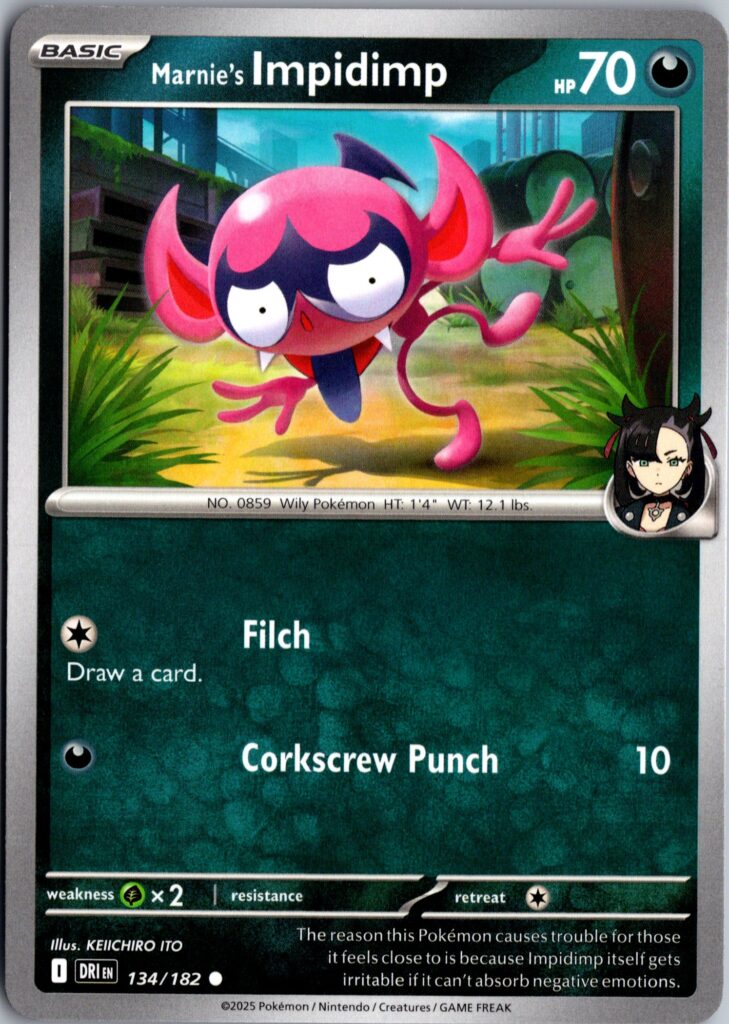 Marnie’s Impidimp Common SV10: Destined Rivals 134/182