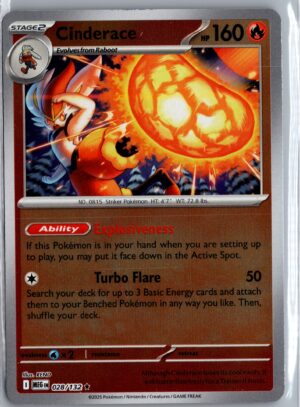 Cinderace Rare Mega Evolution 028/132