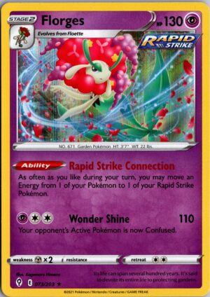 Florges Holo Rare SWSH07: Evolving Skies 073/203