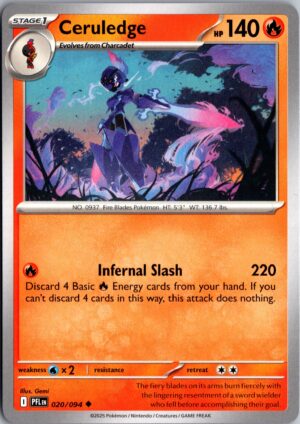 Ceruledge Uncommon ME02: Phantasmal Flames 020/094
