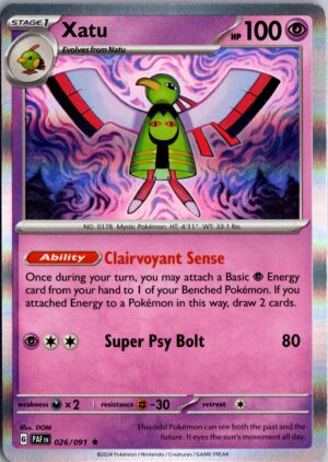 Xatu Rare SV: Paldean Fates 026/091