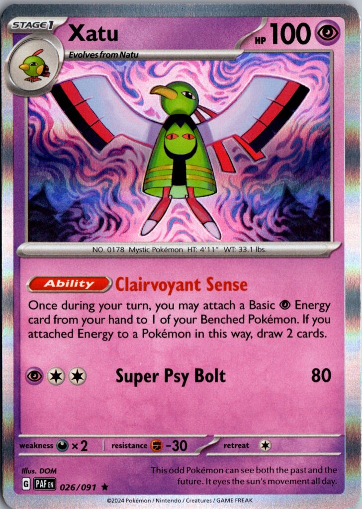 Xatu Rare SV: Paldean Fates 026/091