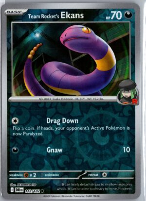 Team Rocket's Ekans Common SV10: Destined Rivals 112/182