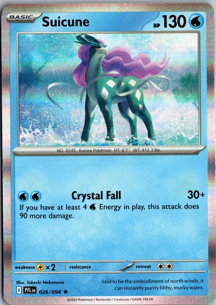 Suicune Rare ME02: Phantasmal Flames 026/094