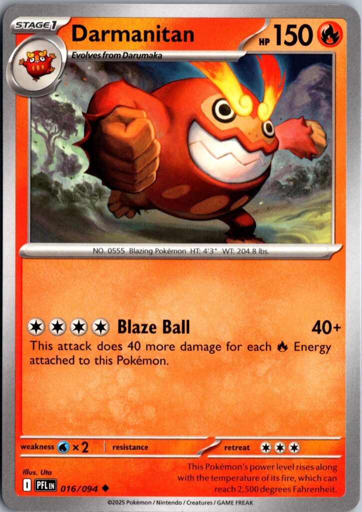 Darmanitan Uncommon ME02: Phantasmal Flames 016/094