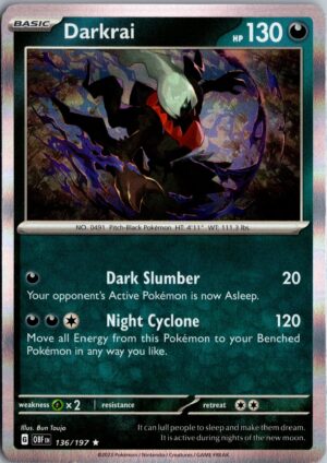 Darkrai Rare Obsidian Flames 136/197