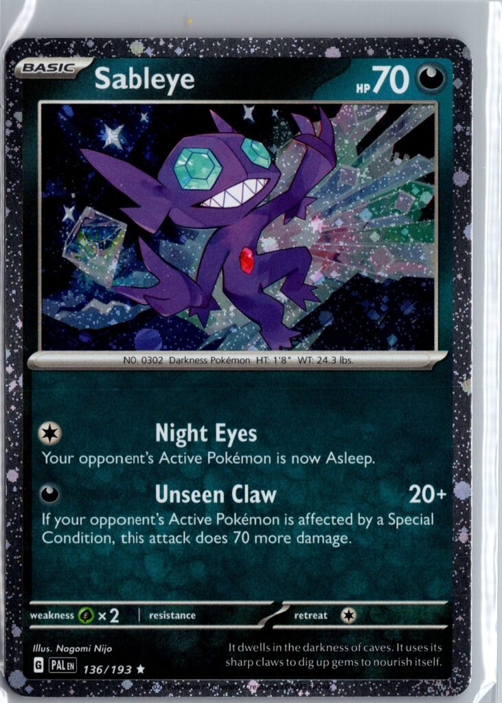Sableye Rare Paldea Evolved 136/193