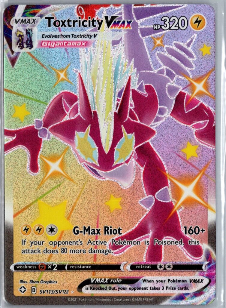 Toxtricity VMAX Shiny Rare Shining Fates SV113/SV122