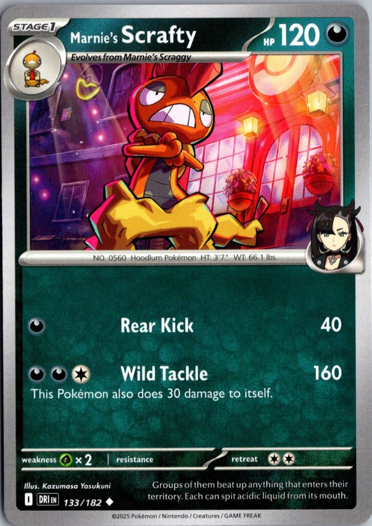 Marnie’s Scrafty Uncommon Destined Rivals 133/182